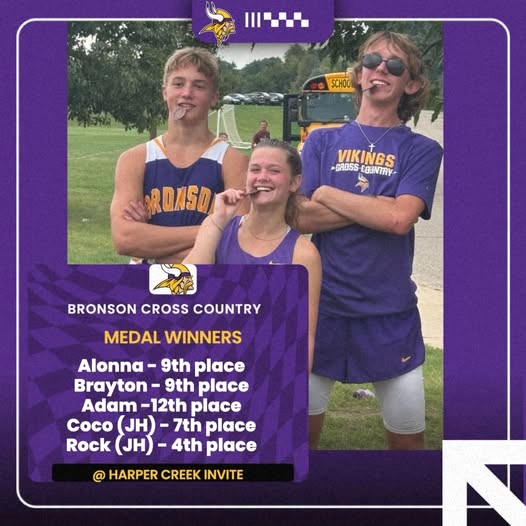Bronson girls CC team fourth at Harper Creek Invitational
